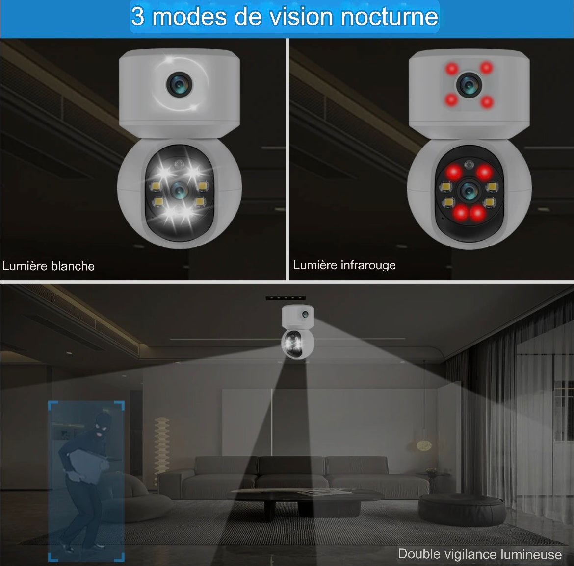 Caméra de Surveillance 4K Ultra HD Wi-Fi