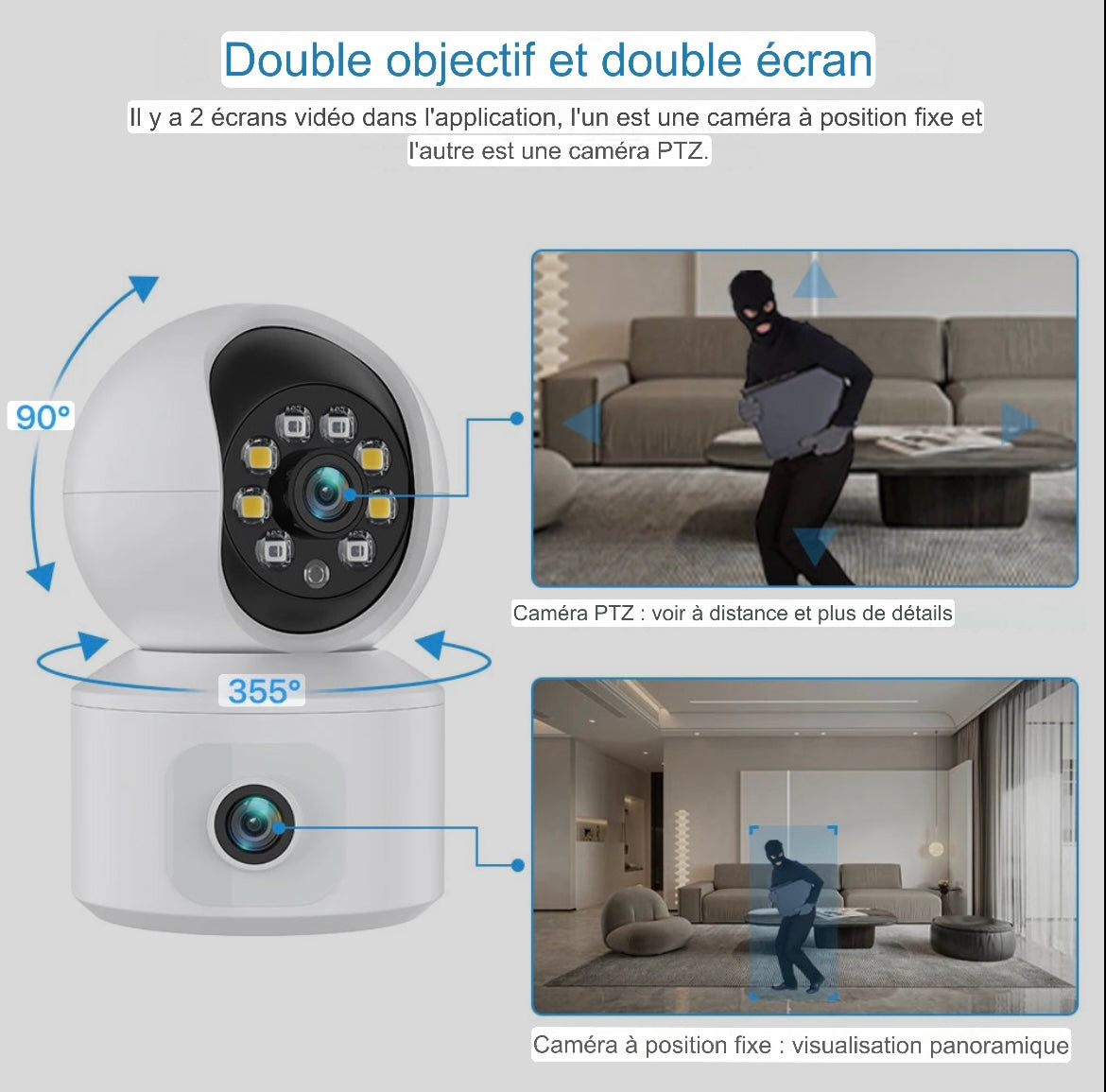 Caméra de Surveillance 4K Ultra HD Wi-Fi