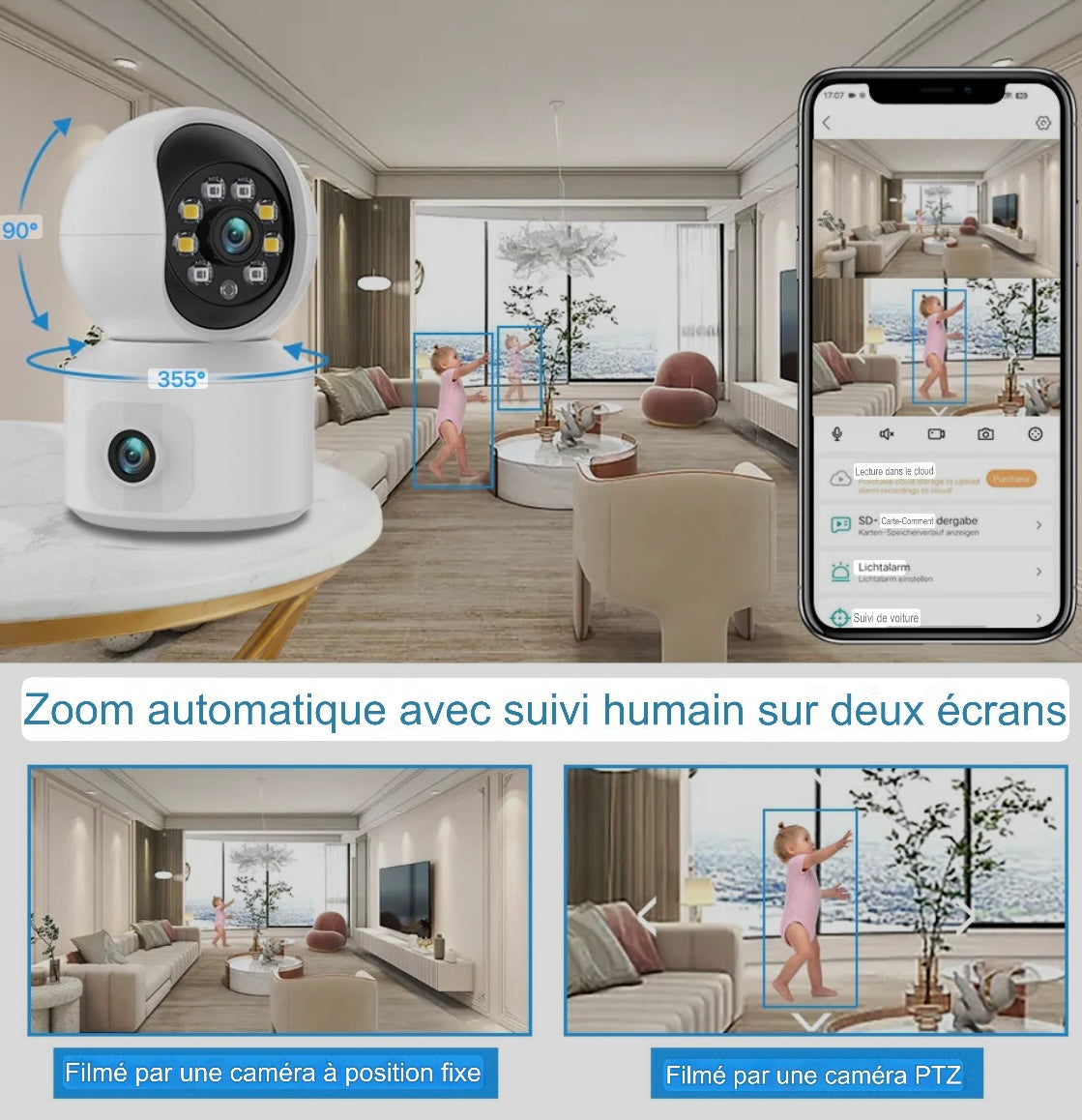 Caméra de Surveillance 4K Ultra HD Wi-Fi